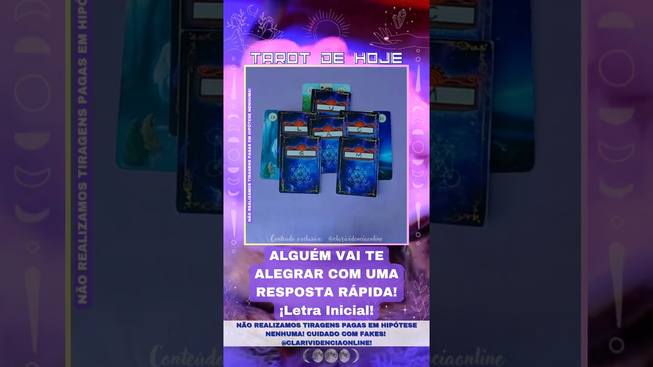 Read more about the article 🌞 ALGUÉM VAI TE ALEGRAR COM UMA RESPOSTA RÁPIDA + LETRA INICIAL! 🌟 #TAROTHOJE #TAROT