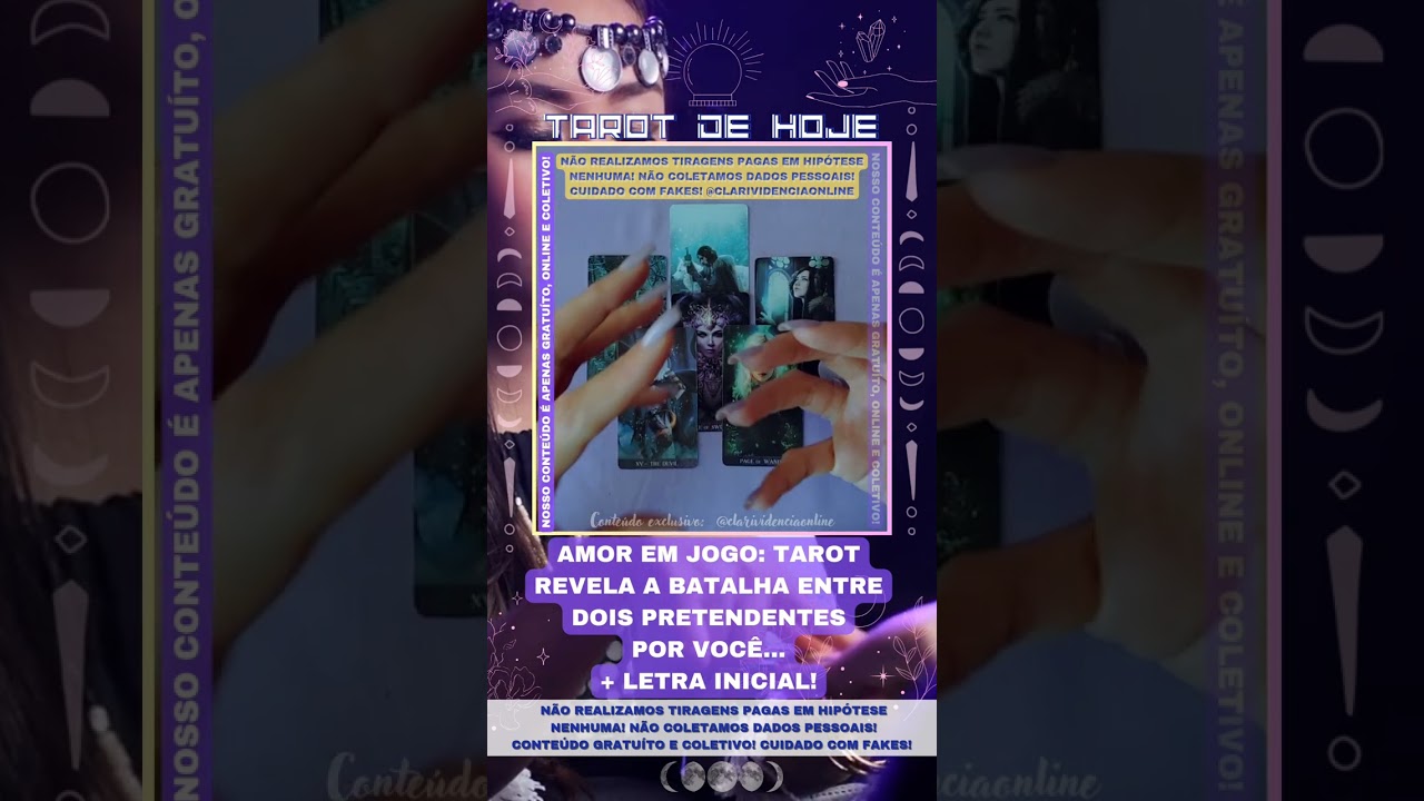 Read more about the article 🎩 AMOR EM JOGO: TAROT REVELA A BATALHA ENTRE DOIS PRETENDENTES POR VOCÊ + LETRA INICIAL!  #TAROTHOJE