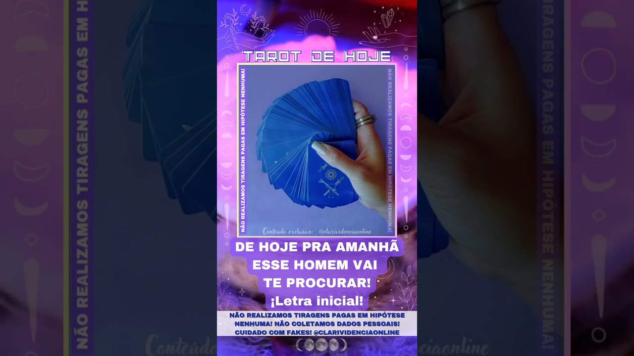 Read more about the article 🌞 DE HOJE PRA AMANHÃ ESSE HOMEM VAI TE PROCURAR + LETRA INICIAL! 🌟 #TAROTHOJE #TAROT