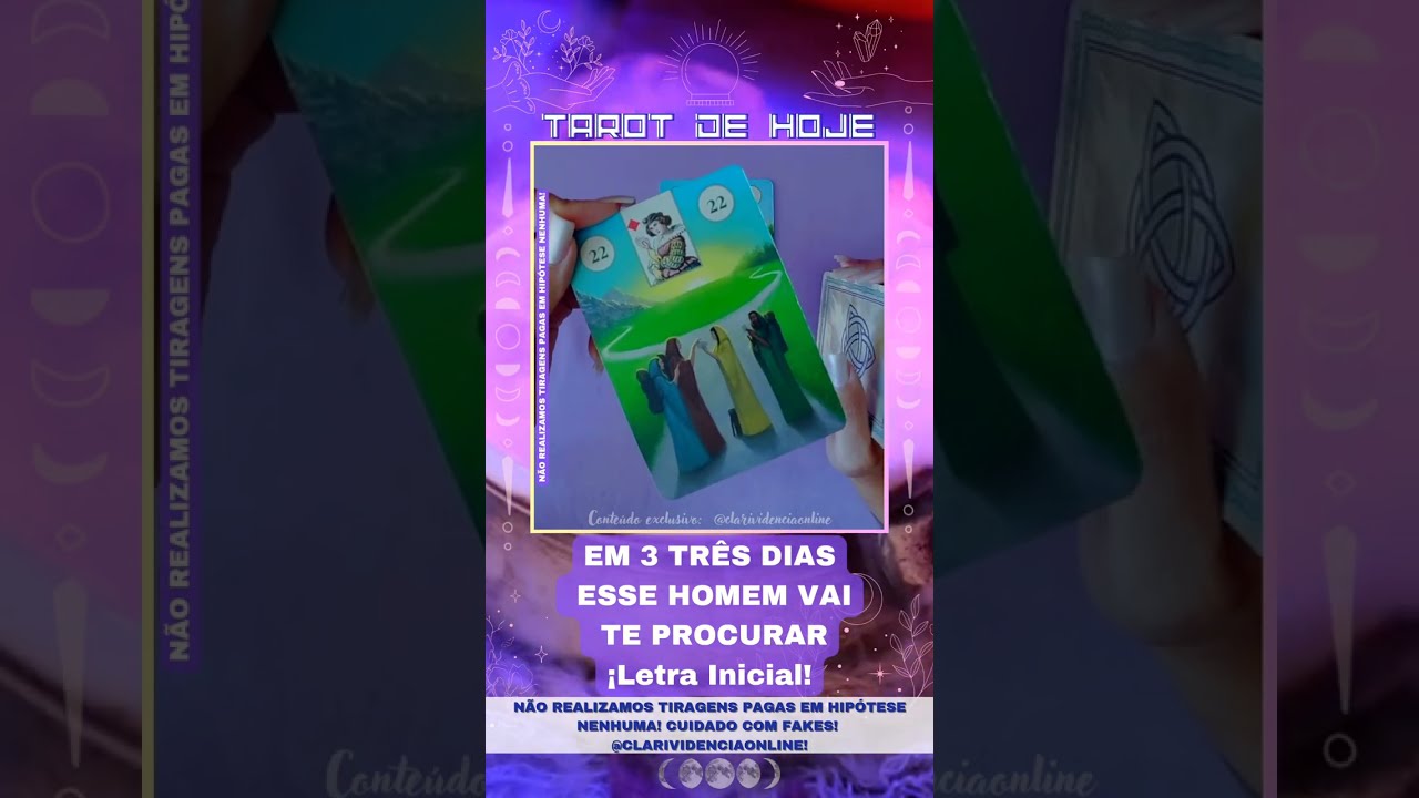 Read more about the article 🌞 EM TRÊS DIAS ESSE HOMEM VAI TE PROCURAR + LETRA INICIAL! 🌟 #TAROTHOJE #TAROT