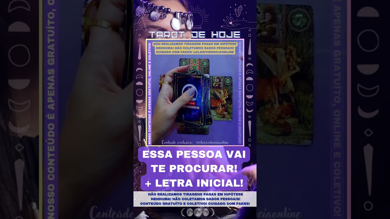 Read more about the article 🔮 ESSA PESSOA VAI TE PROCURAR + LETRA INICIAL! 🌟 #TAROTHOJE #TAROT