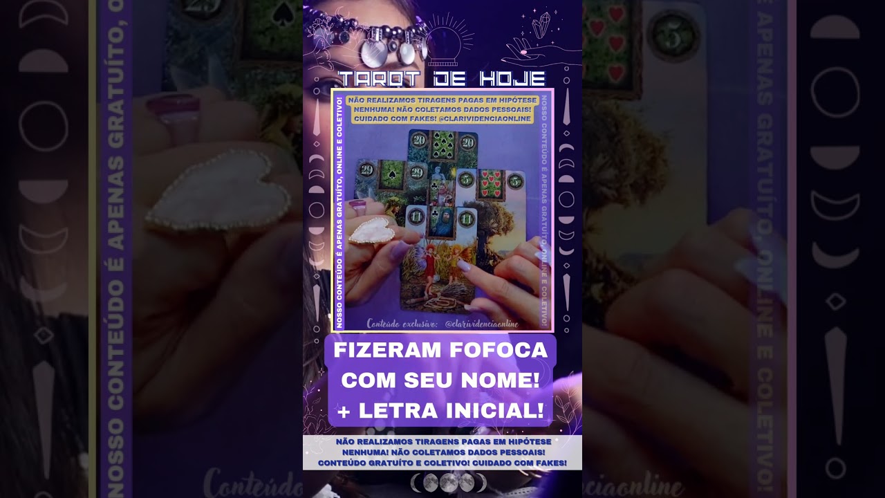Read more about the article 🔮 FIZERAM UMA FOFOCA COM SEU NOME + LETRA INICIAL! 🌟 #TAROTHOJE #TAROT