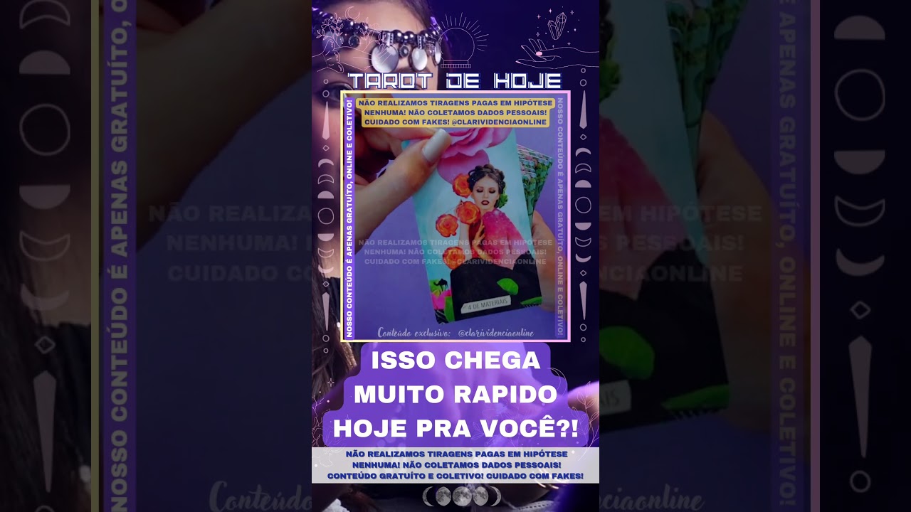 Read more about the article 🔮 ISSO CHEGA MUITO RÁPIDO HOJE PRA VOCÊ! 🌟 #TAROTHOJE #TAROT