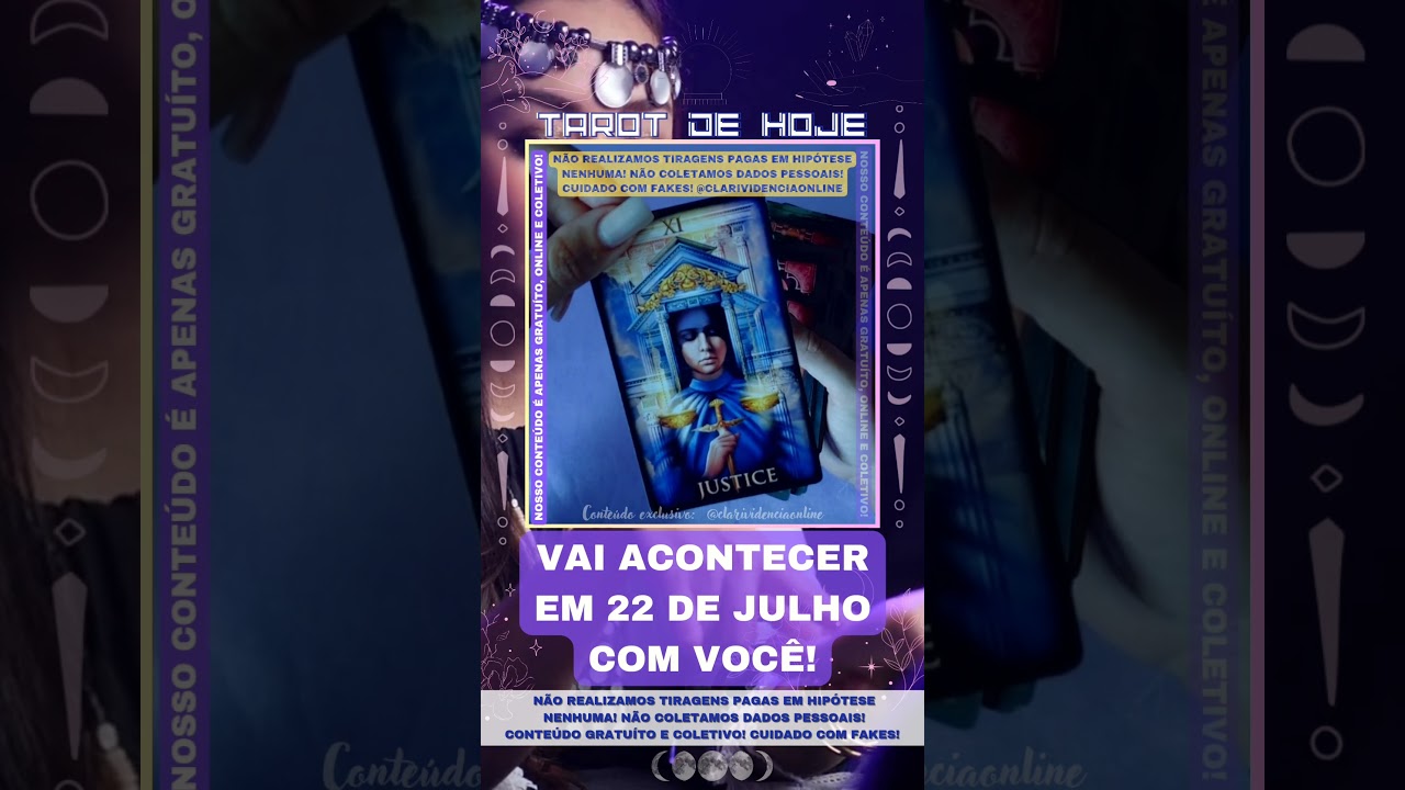 Read more about the article 🔮 ISSO VAI TE ACONTECER NO DIA 22 DE JULHO – SEU TAROT DO DIA, PREVISÃO DIÁRIA! 🌟 #TAROTHOJE #TAROT
