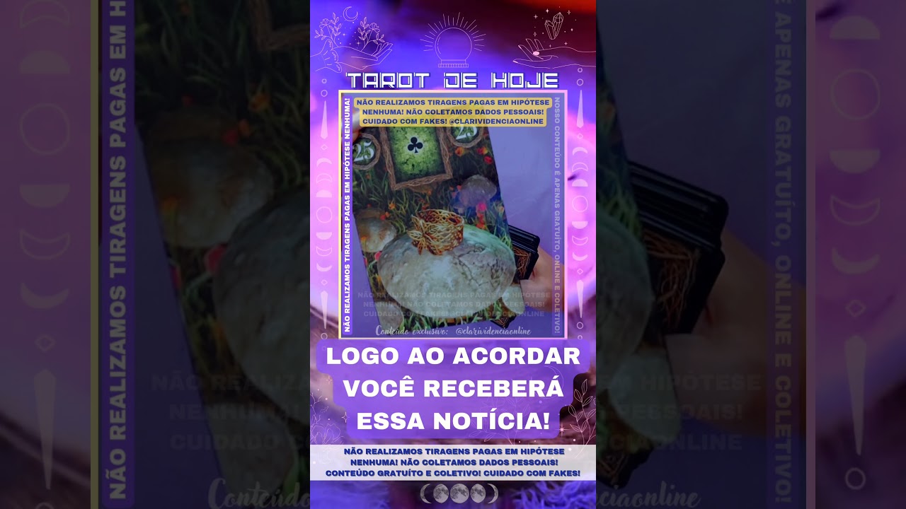 Read more about the article 🌞 LOGO AO ACORDAR VOCÊ RECEBERÁ ESSA NOTÍCIA! 🌟 #TAROTHOJE #TAROT