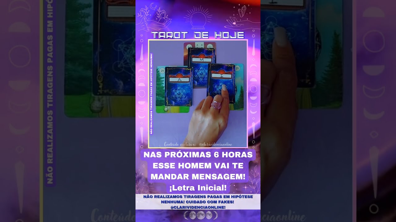 Read more about the article 🌞 NAS PRÓXIMAS 6 SEIS HORAS ESSE HOMEM VAI TE MANDAR MENSAGEM + LETRA INICIAL! 🌟 #TAROTHOJE #TAROT