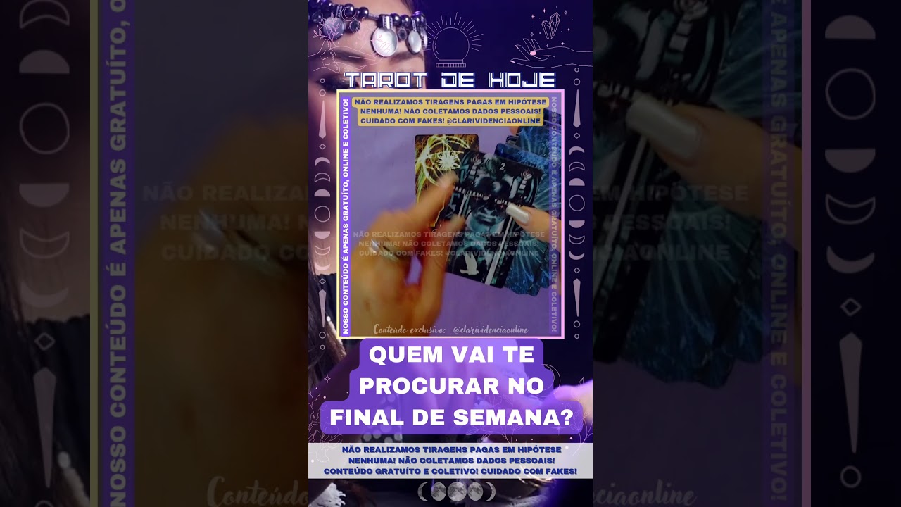 Read more about the article 🔮 QUEM VAI TE PROCURAR NO FINAL DE SEMANA? 🌟 #TAROTHOJE #TAROT