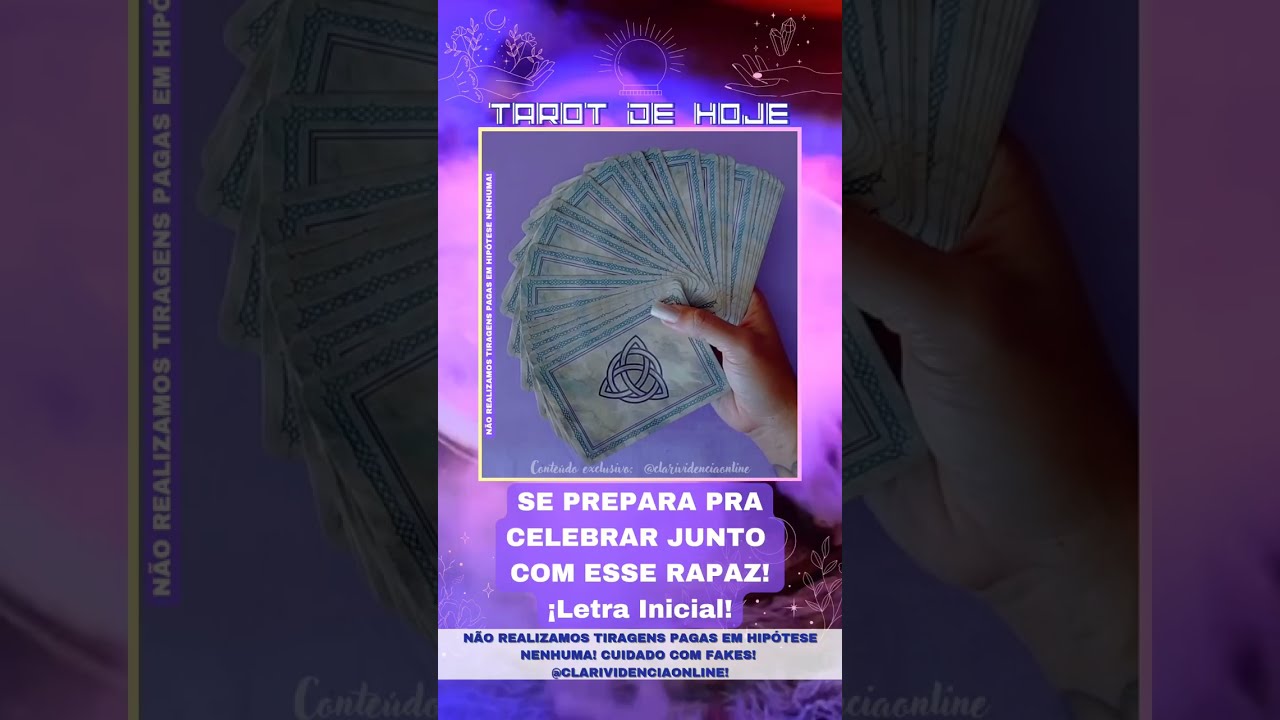 Read more about the article 🌞 SE PREPARE PRA CELEBRAR JUNTO COM ESSE RAPAZ  + LETRA INICIAL! 🌟 #TAROTHOJE #TAROT