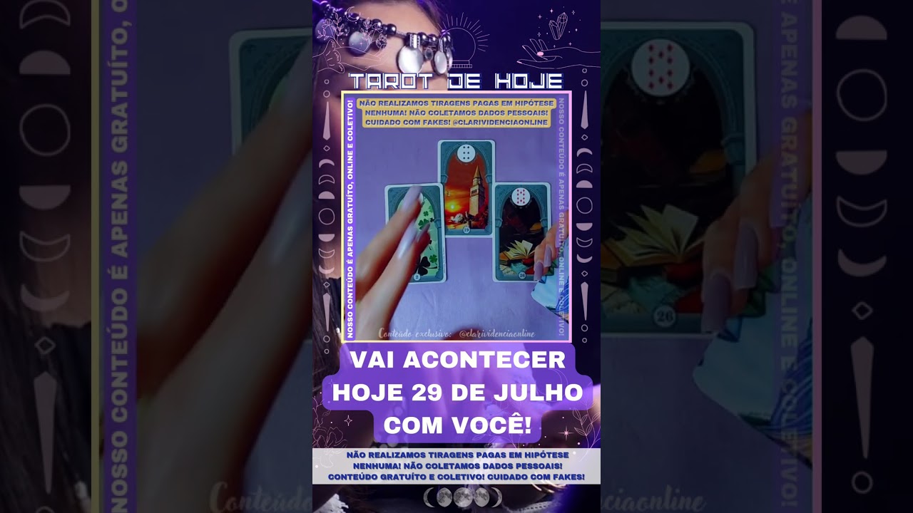 Read more about the article 🔮 VAI ACONTECER HOJE 29 DE JULHO COM VOCÊ!  #29DEJULHO 🌟 #TAROTHOJE #TAROT