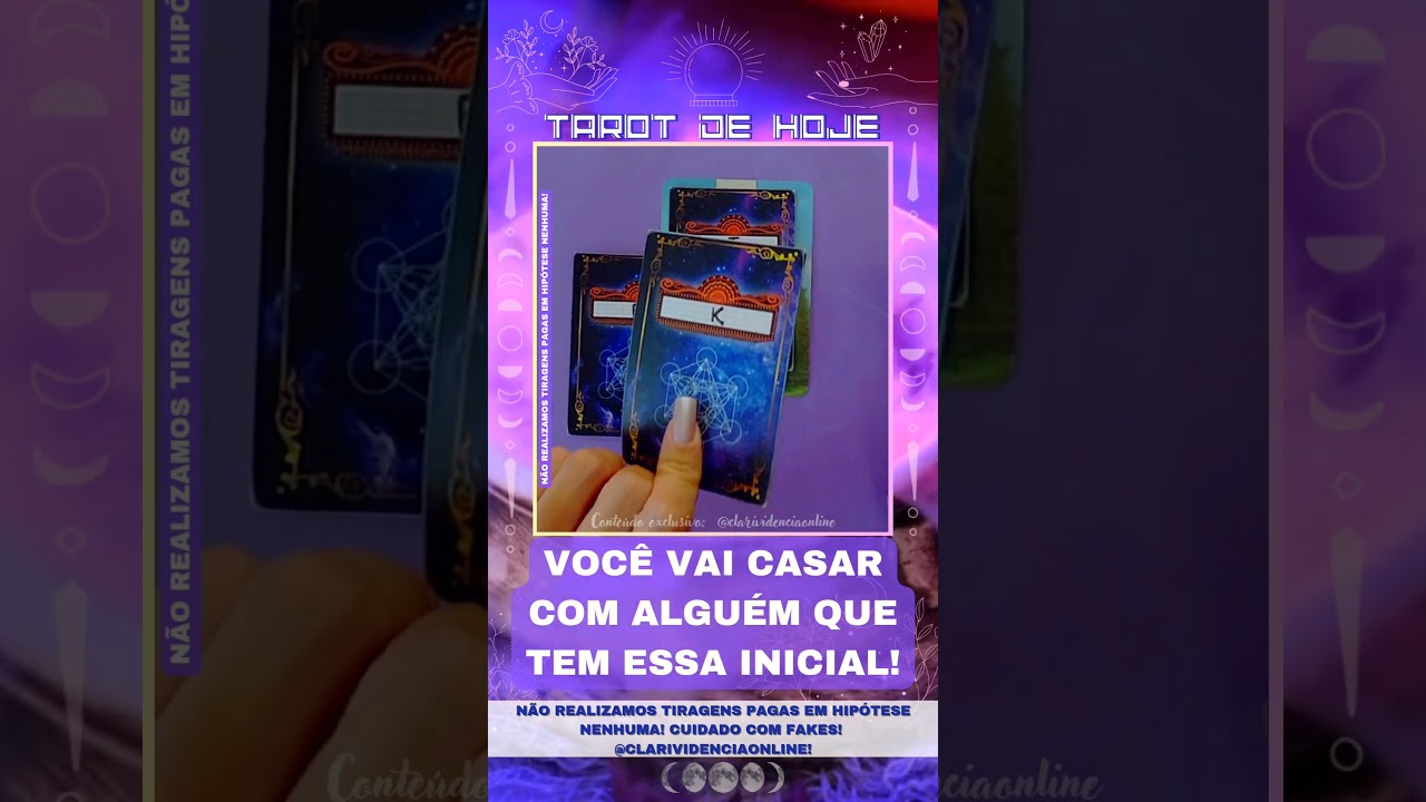 Read more about the article 💍 VOCÊ VAI SE CASAR COM….🌟 #TAROTHOJE #TAROT