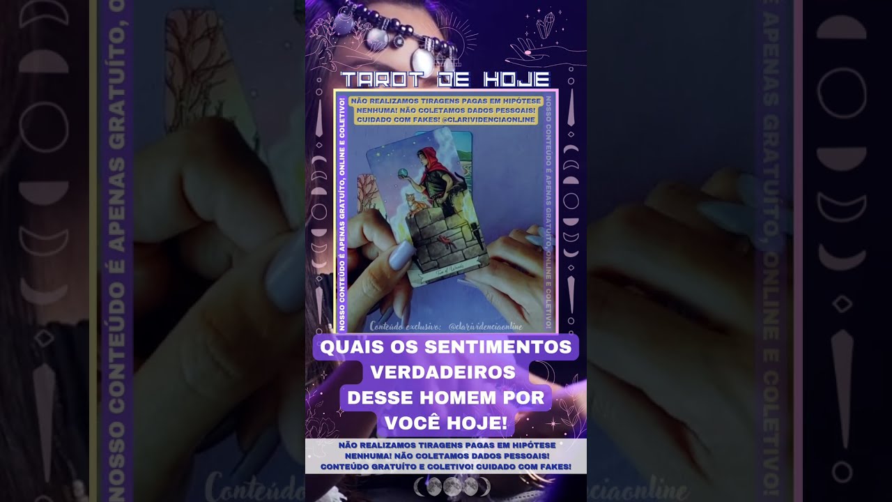 Read more about the article 🎩QUAIS OS VERDADEIROS SENTIMENTOS DESSE HOMEM POR VOCÊ HOJE? 🌟 #TAROTHOJE #TAROT