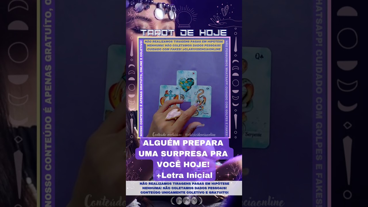 Read more about the article 🔮 ALGUÉM ESTA PREPARANDO UMA SURPRESA PRA VOCÊ HOJE + LETRA INICIAL! 🌟 #TAROTHOJE #TAROT