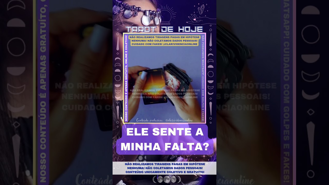 Read more about the article ❤️ ELE SENTE A MINHA FALTA?  #tarothoje #tarot #baralhocigano #baralhociganoresponde #taro