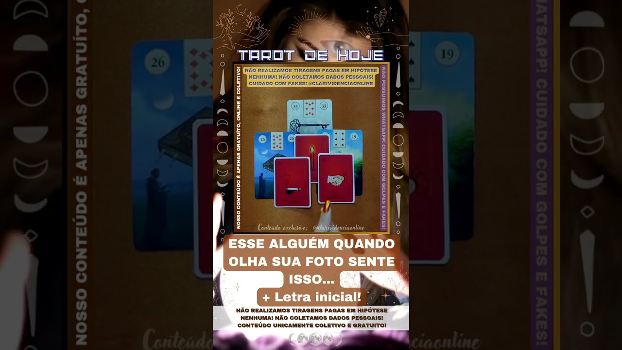 Read more about the article 🧑 ESSE ALGUÉM QUANDO OLHA SUA FOTO SENTE ISSO…  + LETRA INICIAL! 🌟 #TAROTHOJE #TAROT