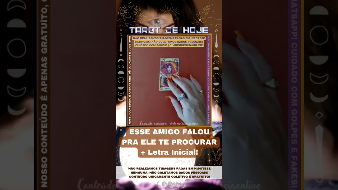 Read more about the article 🧑 ESSE AMIGO FALOU PRA ELE TE PROCURAR…  + LETRA INICIAL! 🌟 #TAROTHOJE #TAROT