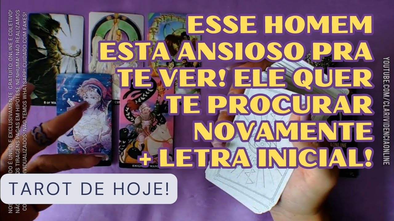 Read more about the article 🎩 ESSE HOMEM ESTA ANSIOSO PRA TE VER, ELE QUER TE PROCURAR NOVAMENTE + LETRA INICIAL! 🌟 #TAROTHOJE