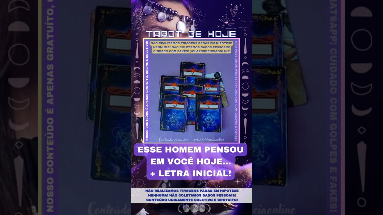 Read more about the article 📩 ESSE HOMEM PENSOU HOJE EM VOCÊ…  + LETRA INICIAL! 🌟 #TAROTHOJE #TAROT