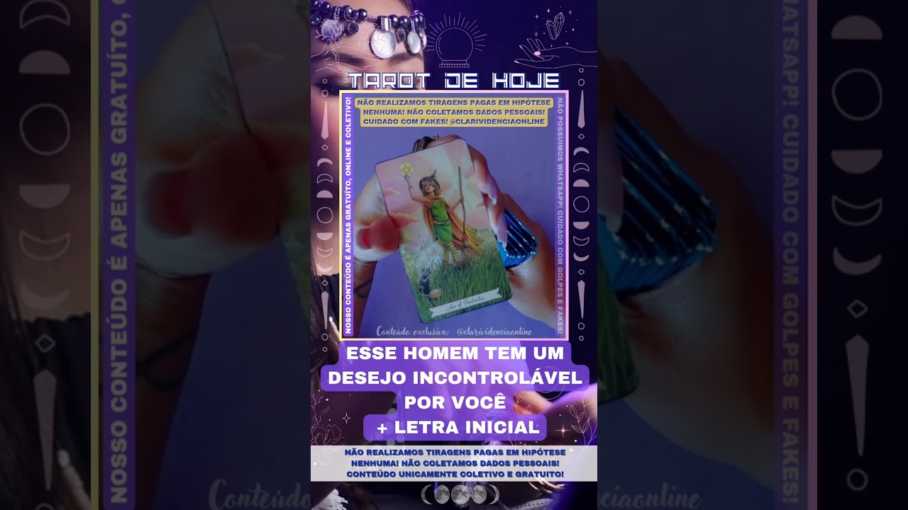 Read more about the article 📩 ESSE HOMEM TEM UM DESEJO INCONTROLÁVEL POR VOCÊ + LETRA INICIAL! 🌟 #TAROTHOJE #TAROT