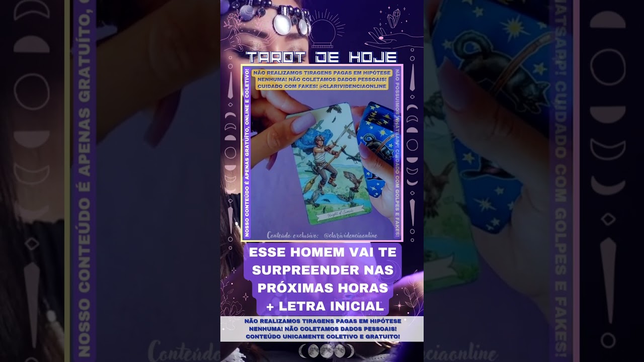 Read more about the article 🕗 ESSE HOMEM VAI TE SURPREENDER NAS PRÓXIMAS HORAS + LETRA INICIAL! 🌟 #TAROTHOJE #TAROT