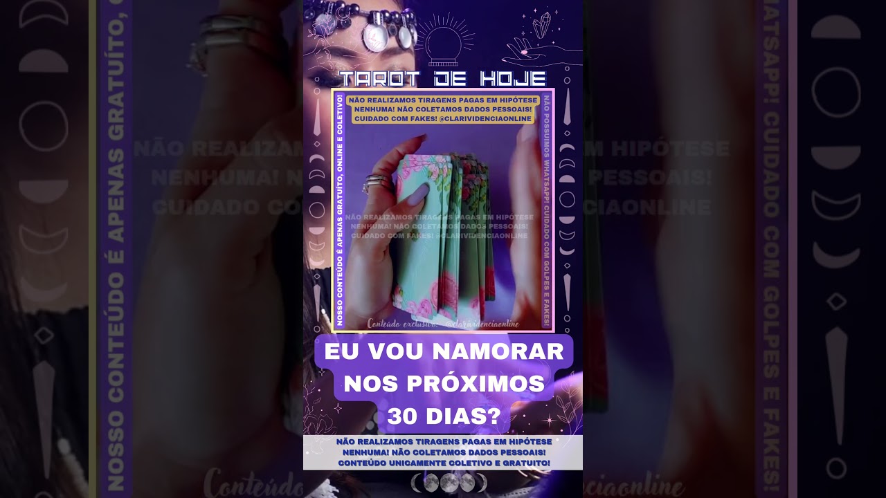 Read more about the article ❤️ EU VOU NAMORAR NOS PRÓXIMOS 30 DIAS? 🌟 #TAROTHOJE #TAROT