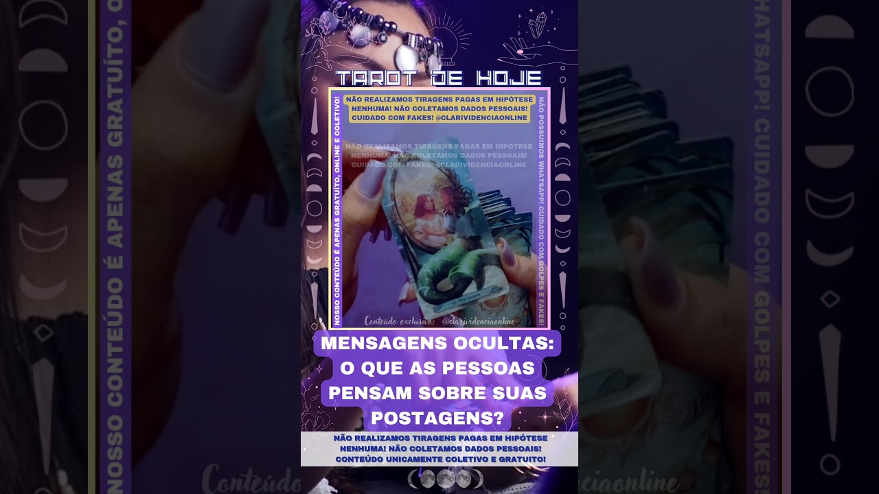 Read more about the article 🔮  MENSAGENS OCULTAS: O QUE AS PESSOAS PENSANDO SOBRE SUA POSTAGENS?!🌟 #TAROTHOJE #TAROT