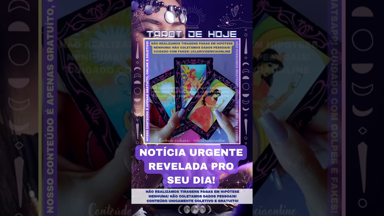 Read more about the article 🔮 NOTÍCIA URGENTE REVELADA PRO SEU DIA! 🌟 #tarothoje #tarot  #taro #tarotdoamor #tarotdodia