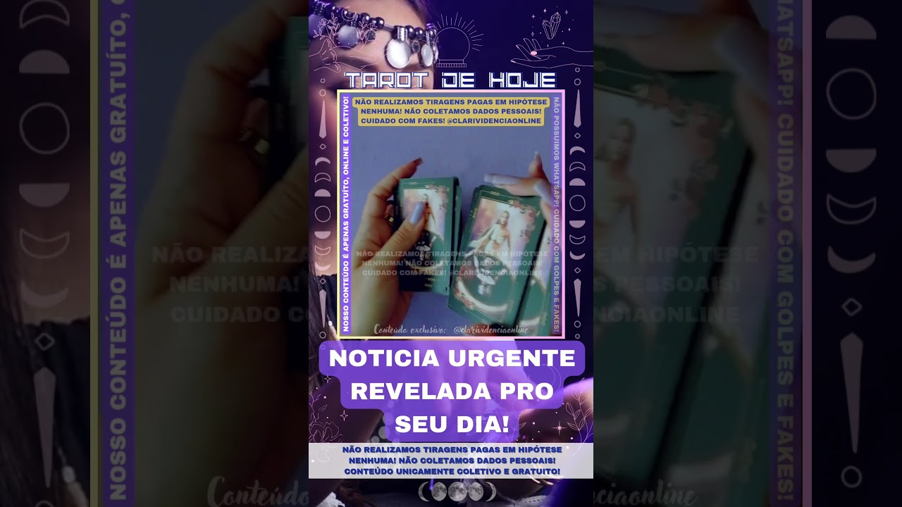 Read more about the article ❤️ NOTÍCIA URGENTE REVELADA PRO SEU DIA! 🌟 #tarothoje #tarot #baralhocigano #baralhociganoresponde