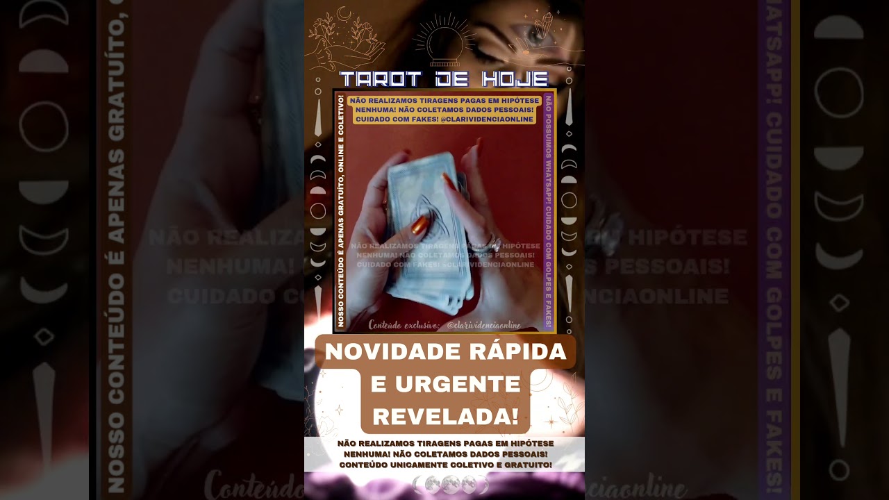 Read more about the article 🔮 NOVIDADE RÁPIDA E URGENTE REVELADA!  #tarothoje #tarot #tarotdoamor #tarotdodia #baralhocigano