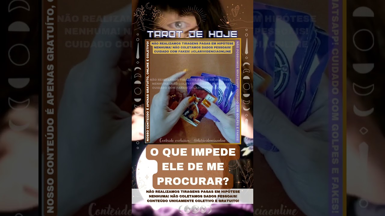 Read more about the article 🧑  O QUE IMPEDE ELE DE ME PROCURAR?  #tarothoje #tarot #tarotdoamor #tarotdodia #baralhocigano