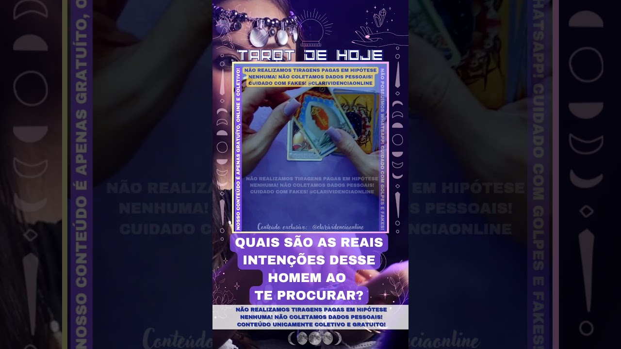 Read more about the article 🔮 QUAIS SÃO AS REAIS INTENÇÕES DESSE HOMEM AO TE PROCURAR! 🌟 #TAROTHOJE #TAROT