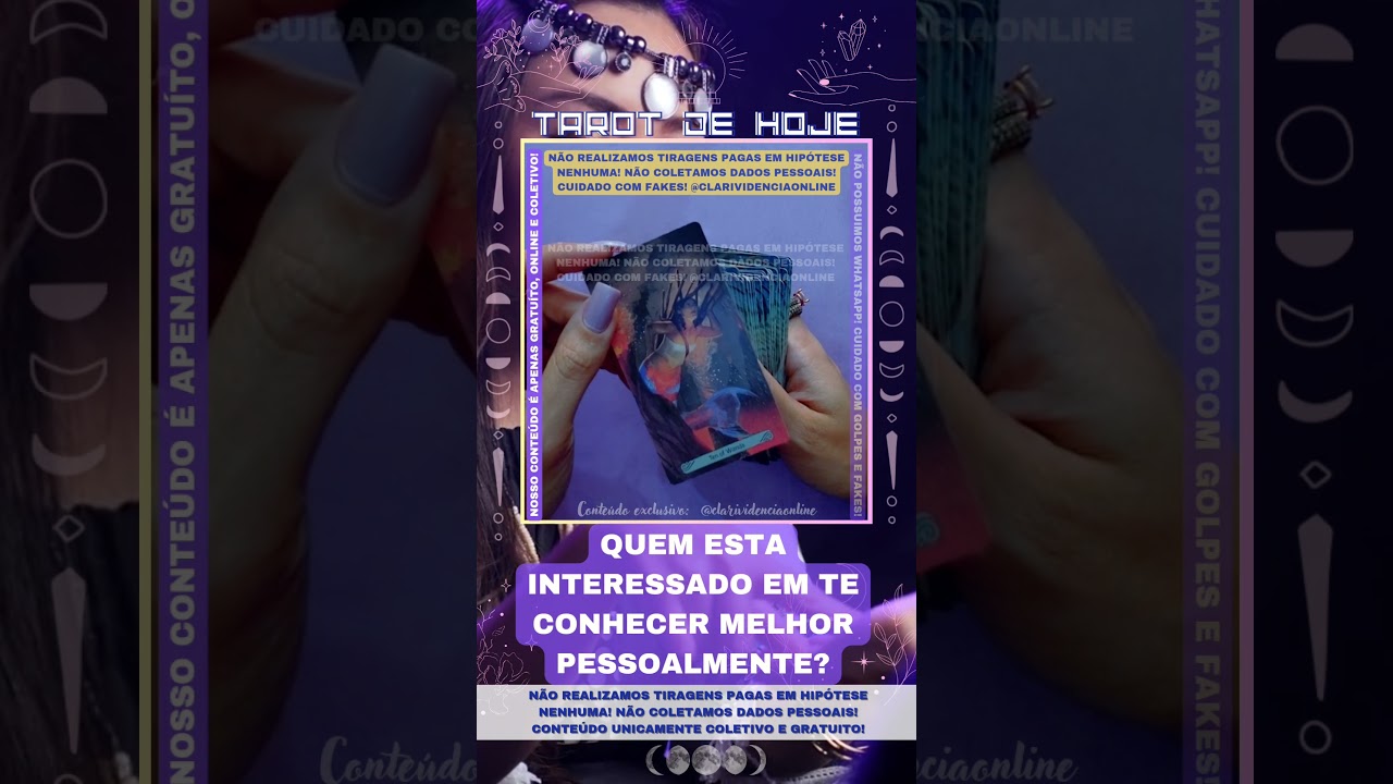 Read more about the article 🔮 QUEM ESTA INTERESSADO EM TE CONHECER MELHOR PESSOALMENTE? 🌟 #TAROTHOJE #TAROT