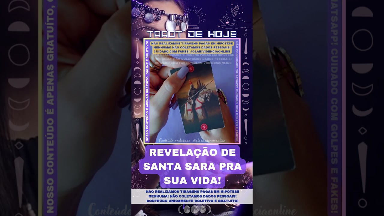 Read more about the article ❤️ REVELAÇÃO DE SANTA SARA PRA SUA VIDA! 🌟 #TAROTHOJE #TAROT