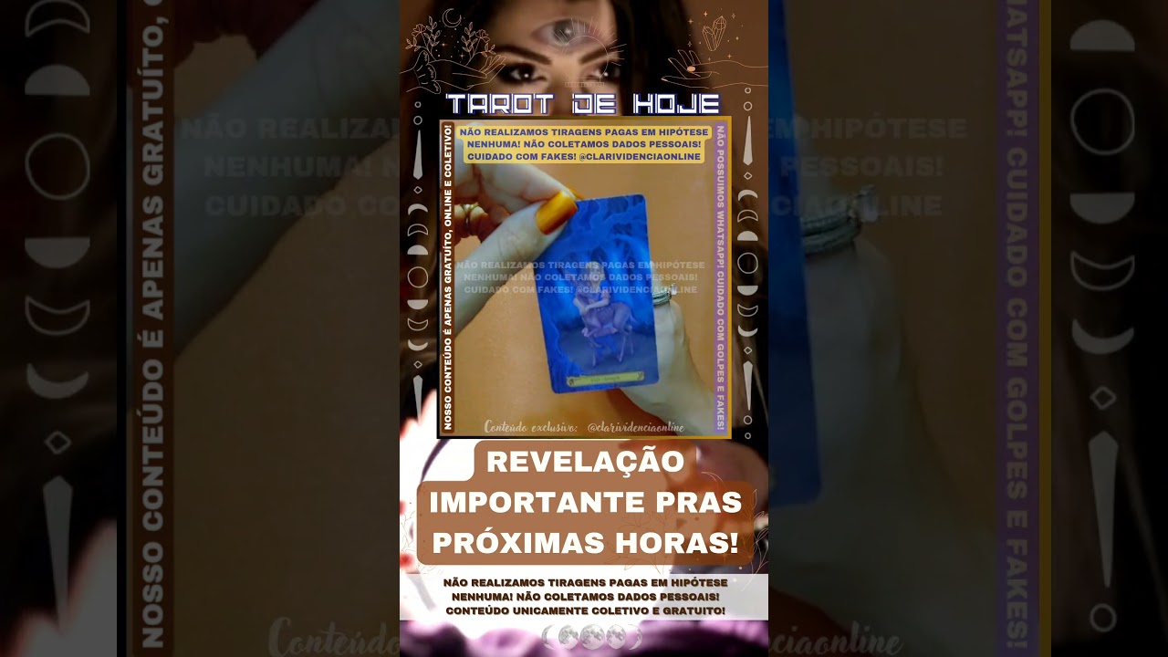 Read more about the article 🕗 REVELAÇÃO IMPORTANTE PRAS PRÓXIMAS HORAS!  #tarothoje #tarot  #tarotdoamor #tarotdodia