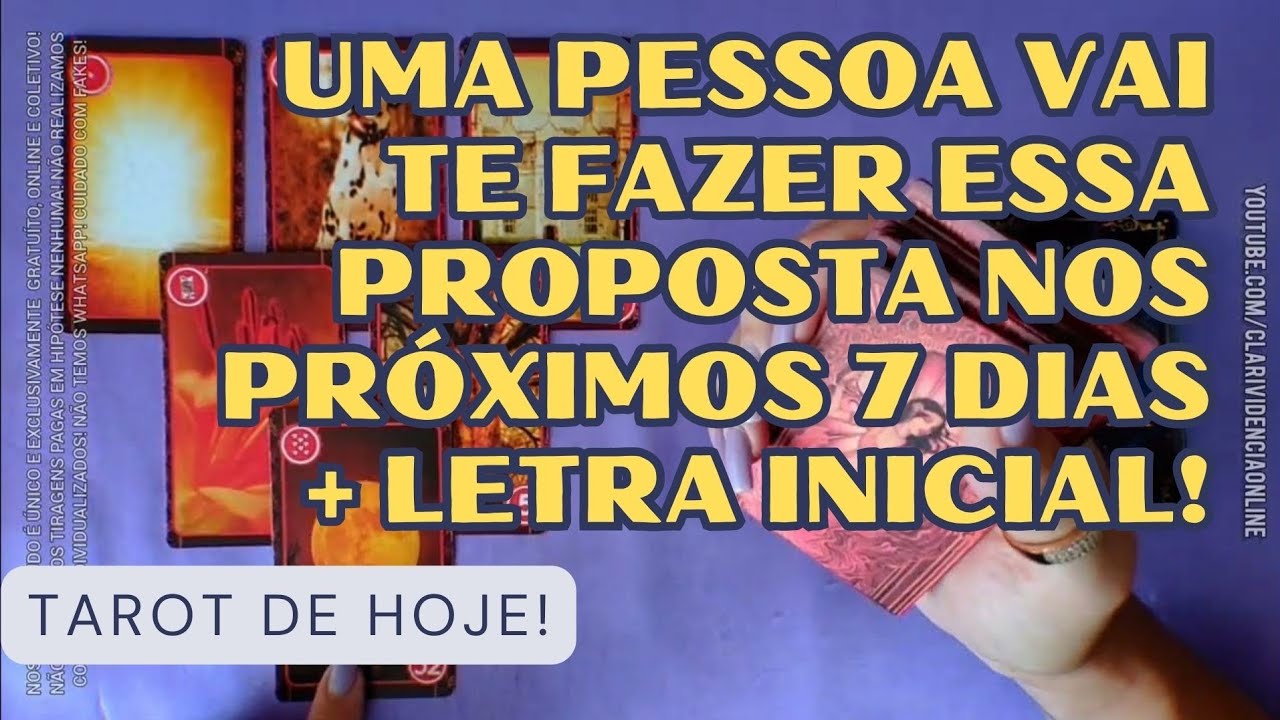 Read more about the article 💌 UMA PESSOA VAI TE FAZER ESSA PROPOSTA NOS PRÓXIMOS 7 DIAS + LETRA INICIAL! 🌟 #TAROTHOJE #TAROT