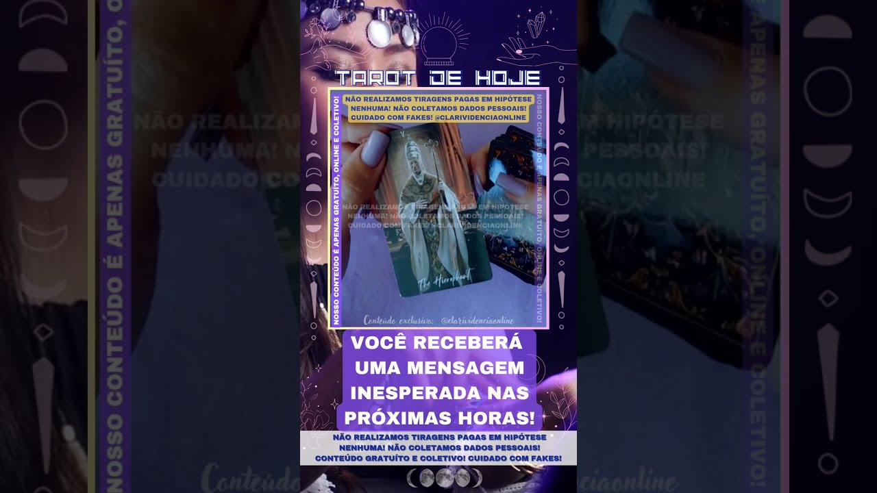 Read more about the article ❤️ VOCÊ RECEBERÁ UMA MENSAGEM INESPERADA NAS PRÓXIMAS HORAS! 🌟 #TAROTHOJE #TAROT