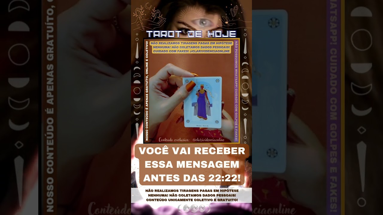 Read more about the article 🕗 VOCÊ VAI RECEBER ESSA MENSAGEM ANTES DAS 22:22! 🌟 #TAROTHOJE #TAROT