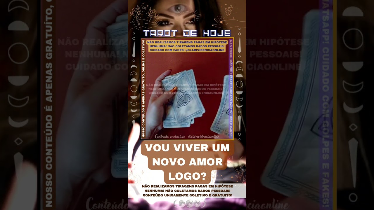 Read more about the article 🧑 VOU VIVER UM NOVO AMOR LOGO?  #tarothoje #tarot #tarotdoamor #tarotdodia #baralhocigano