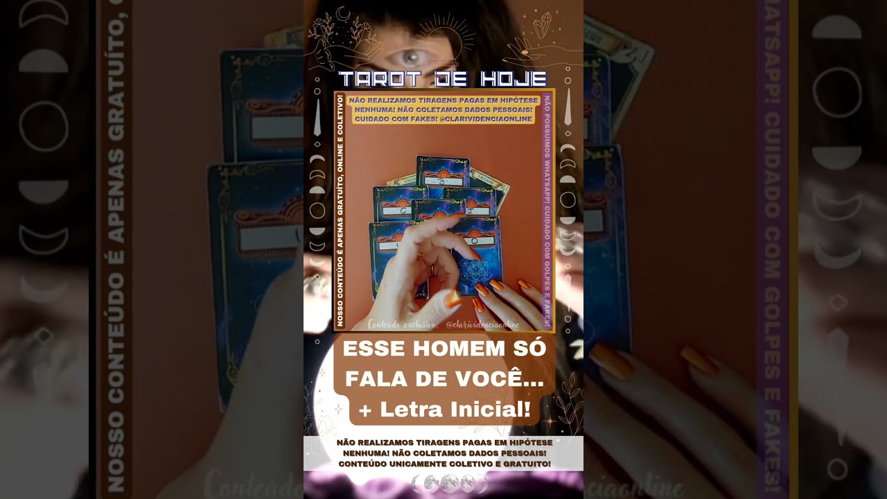 Read more about the article 🧑 ESSE HOMEM SÓ FALA DE VOCÊ  + LETRA INICIAL! 🌟 #TAROTHOJE #TAROT