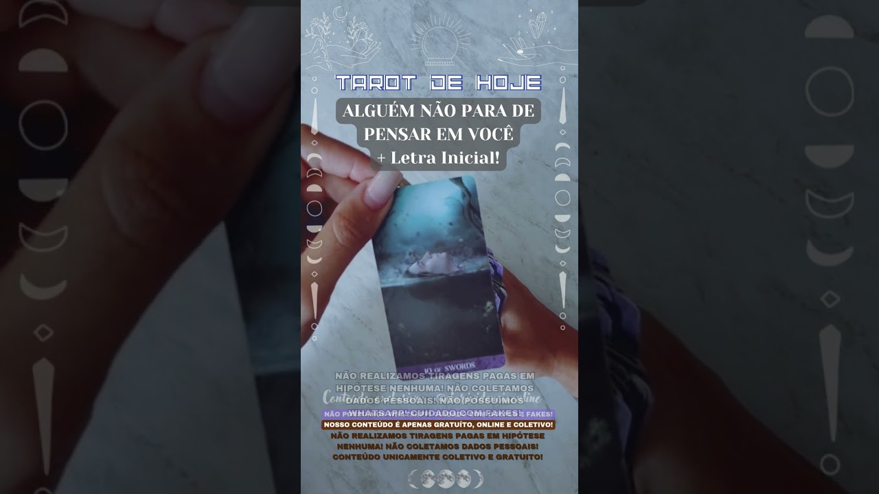 Read more about the article 🧑 ALGUÉM NÃO PARA DE PENSAR EM VOCÊ  + LETRA INICIAL! 🌟 #TAROTHOJE #TAROT