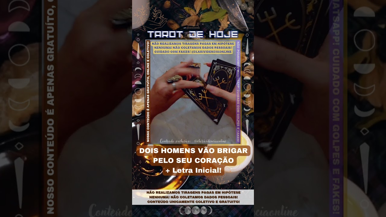 Read more about the article 🧑 DOIS HOMENS VÃO BRIGAR PELO SEU CORAÇÃO  + LETRA INICIAL! 🌟 #TAROTHOJE #TAROT