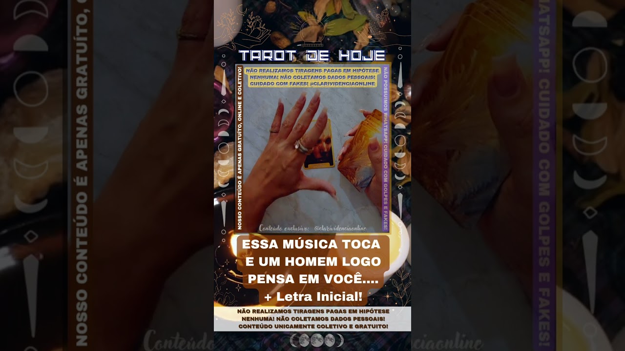 Read more about the article 🧑 ESSA MÚSICA TOCA E UM HOMEM LOGO PENSA EM VOCÊ  + LETRA INICIAL! 🌟 #TAROTHOJE #TAROT