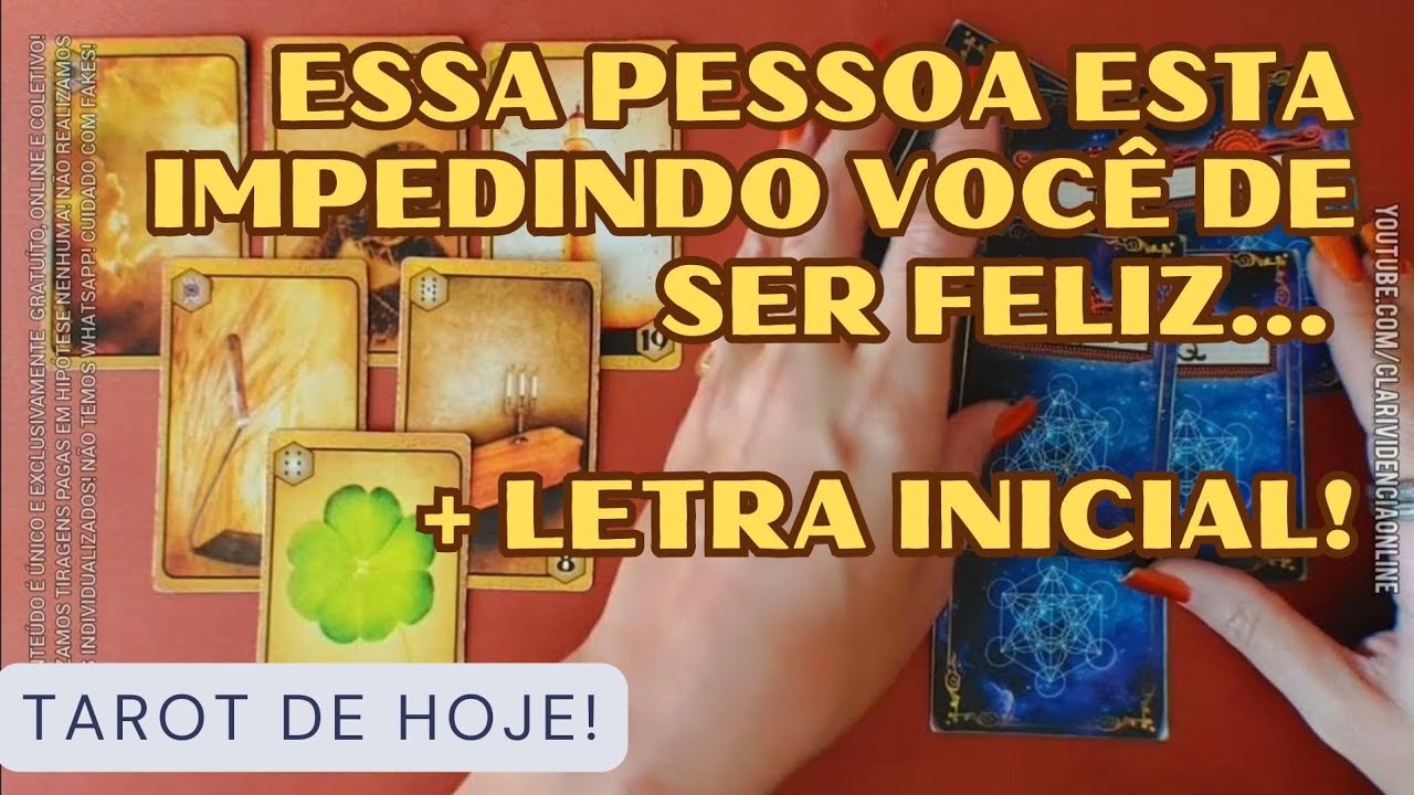 Read more about the article 🧑 ESSA PESSOA ESTA IMPEDINDO VOCÊ DE SER FELIZ…  + LETRA INICIAL! 🌟 #TAROTHOJE #TAROT