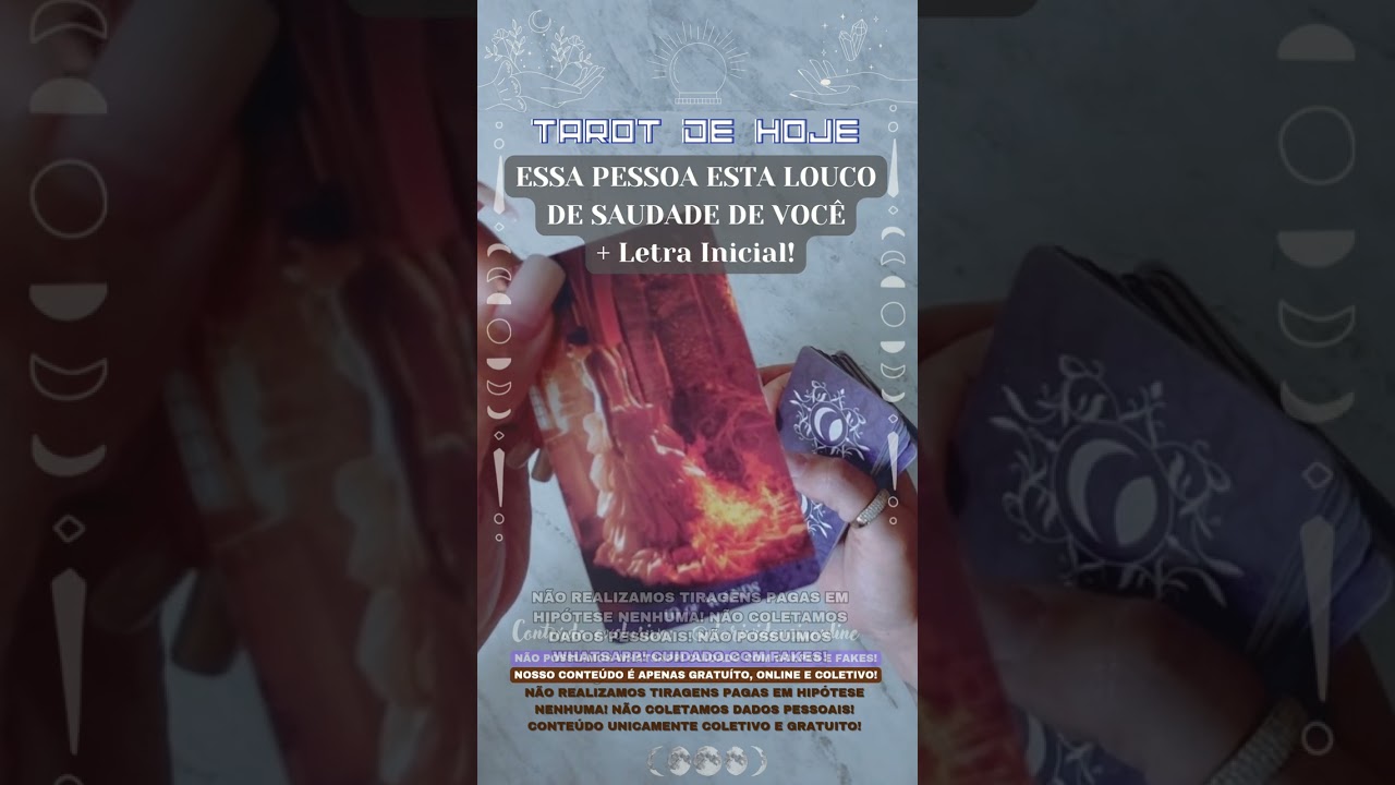 Read more about the article 🧑  ESSA PESSOA ESTA LOUCA DE SAUDADE DE VOCÊ + LETRA INICIAL! 🌟 #TAROTHOJE #TAROT