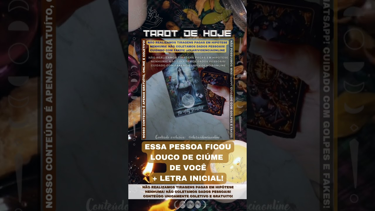 Read more about the article 🧑 ESSA PESSOA FICOU LOUCO DE CIÚME DE VOCÊ + LETRA INICIAL! 🌟 #TAROTHOJE #TAROT