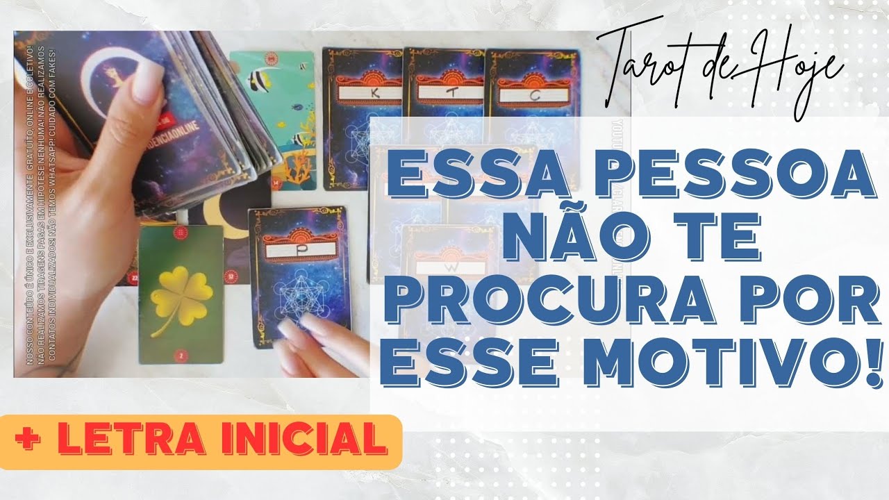 Read more about the article 🧑 ESSA PESSOA NÃO TE PROCURA POR ESSE MOTIVO  + LETRA INICIAL! 🌟 #TAROTHOJE #TAROT