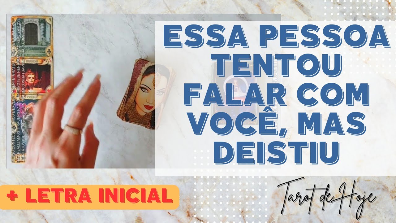 Read more about the article 🧑 ESSA PESSOA TENTOU FALAR COM VOCÊ, MAS DEISTIU  + LETRA INICIAL! 🌟 #TAROTHOJE #TAROT