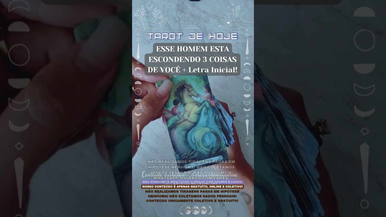 Read more about the article 🧑 ESSE HOMEM ESTA ESCONDENDO 3 COISAS DE VOCÊ  + LETRA INICIAL! 🌟 #TAROTHOJE #TAROT