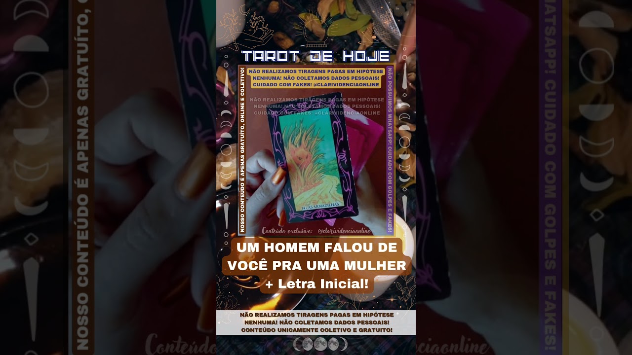 Read more about the article 🧑 ESSE HOMEM FALOU DE VOCÊ PRA UMA MULHER  + LETRA INICIAL! 🌟 #TAROTHOJE #TAROT