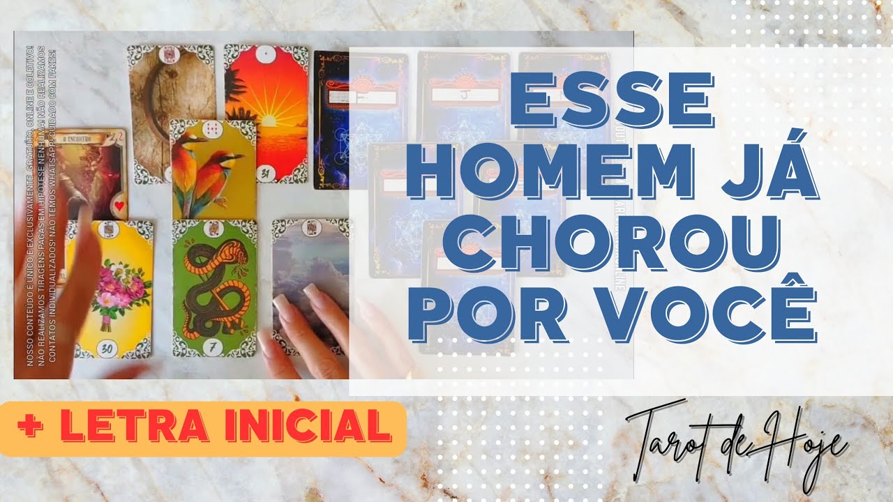 Read more about the article 🧑 ESSE HOMEM JÁ CHOROU POR VOCÊ  + LETRA INICIAL! 🌟 #TAROTHOJE #TAROT