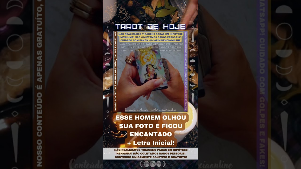 Read more about the article 🧑 ESSE HOMEM OLHOU SUA FOTO E FICOU ENCANTADO  + LETRA INICIAL! 🌟 #TAROTHOJE #TAROT